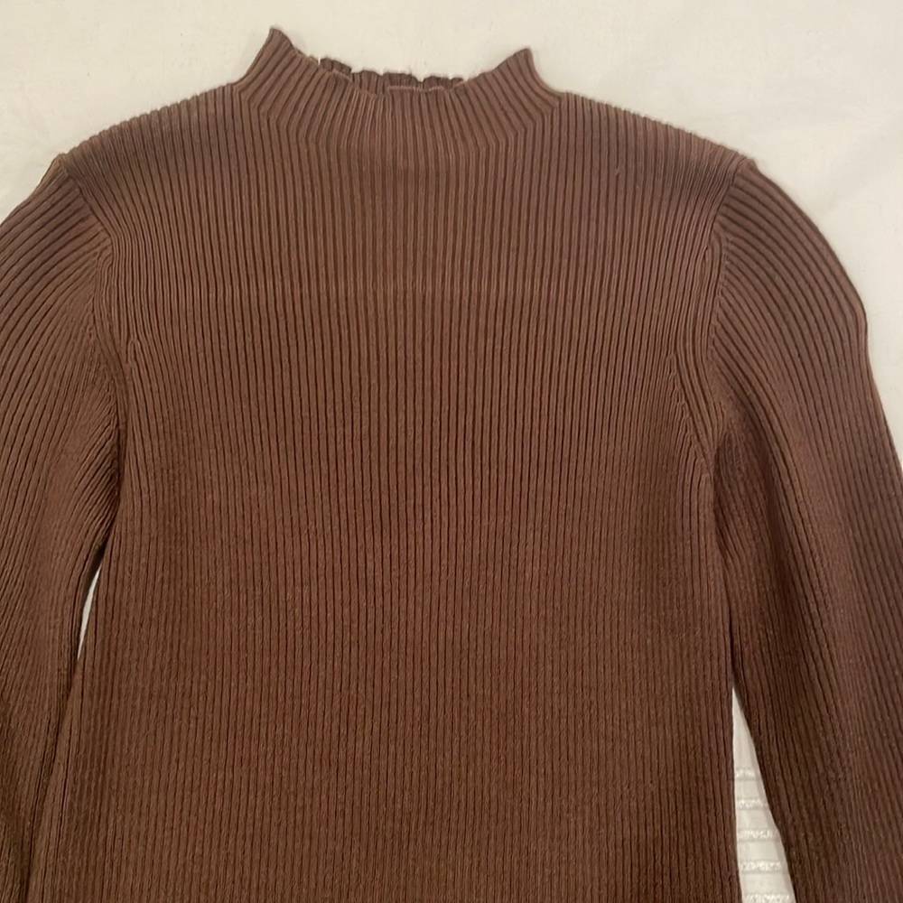 NWT Zara Brown Long Sleeve Tunic Size Small